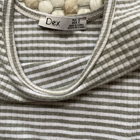 Dex white and grey striped body suit - Picture 2 of 2